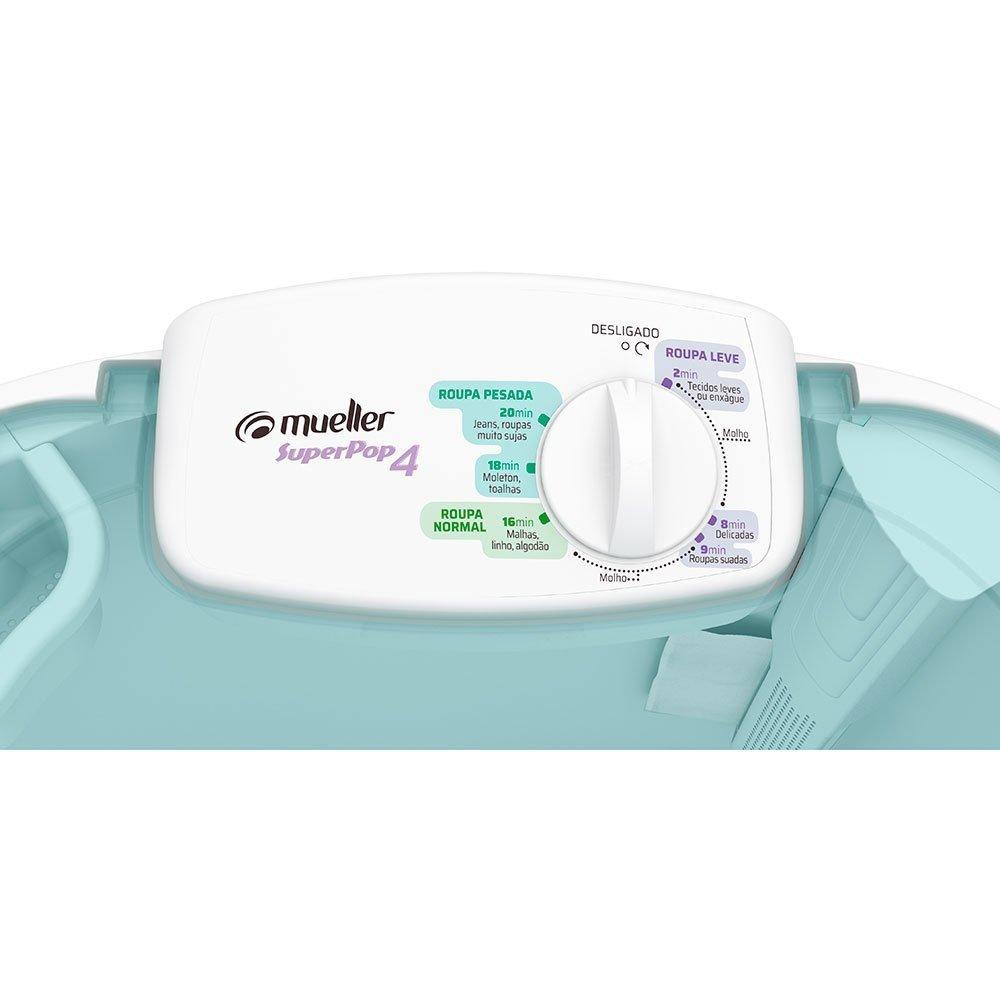 Tanquinho Mueller Superpop 4Kg Semiautomático 4 Programas de Lavagem - 4
