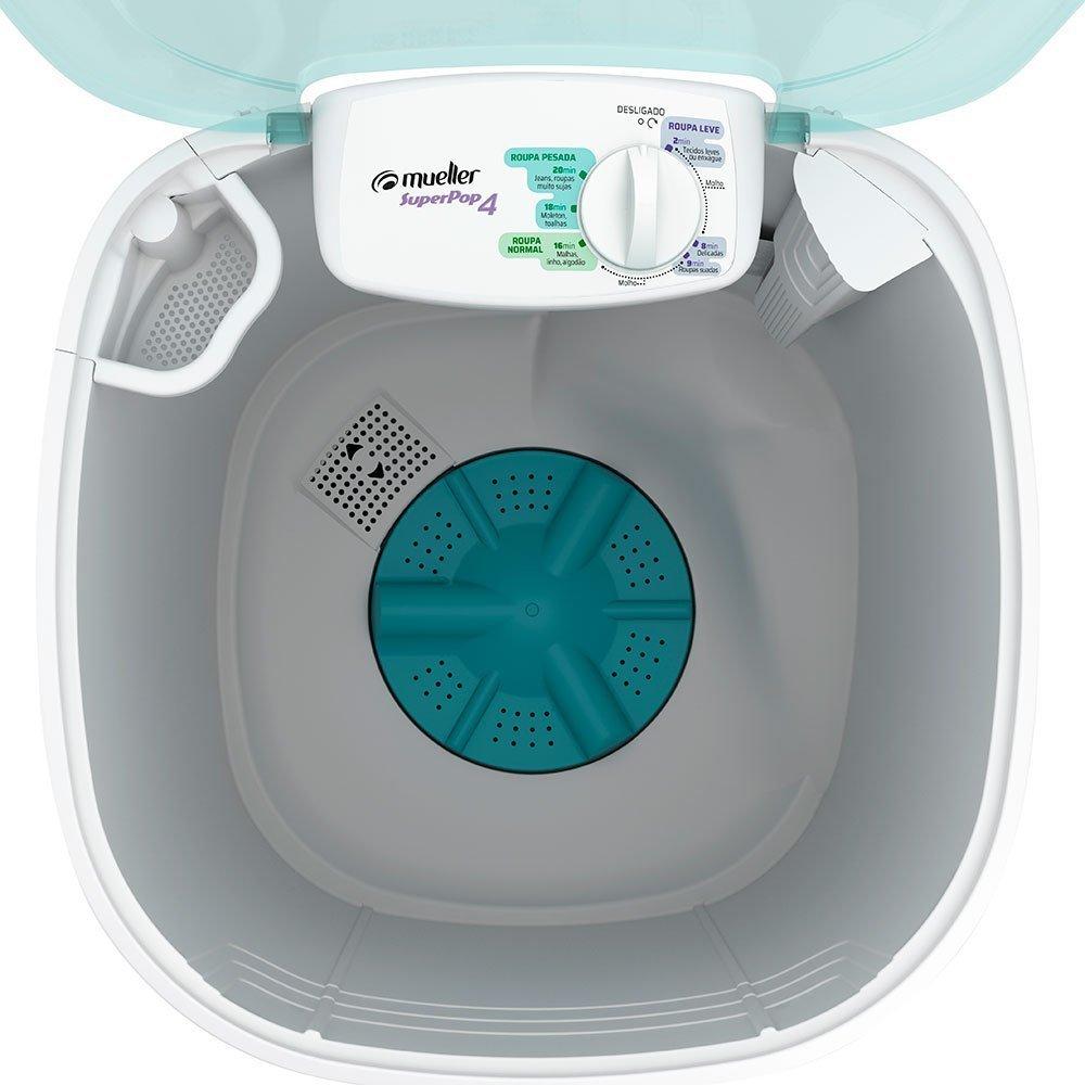Tanquinho Mueller Superpop 4Kg Semiautomático 4 Programas de Lavagem - 6