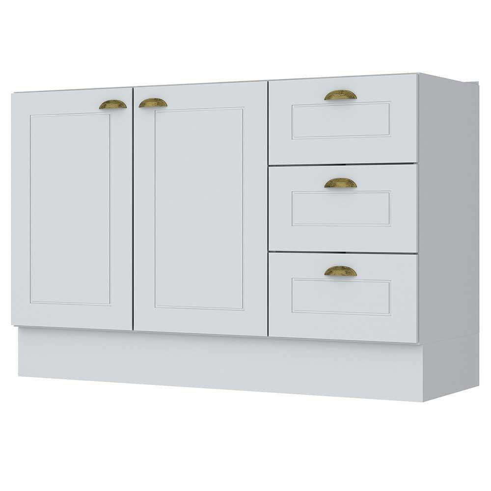 Balcão para Pia 120 cm 2 Portas 3 Gavetas Americana C353 Henn - 1