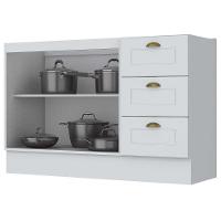 Balcão para Pia 120 cm 2 Portas 3 Gavetas Americana C353 Henn - 2