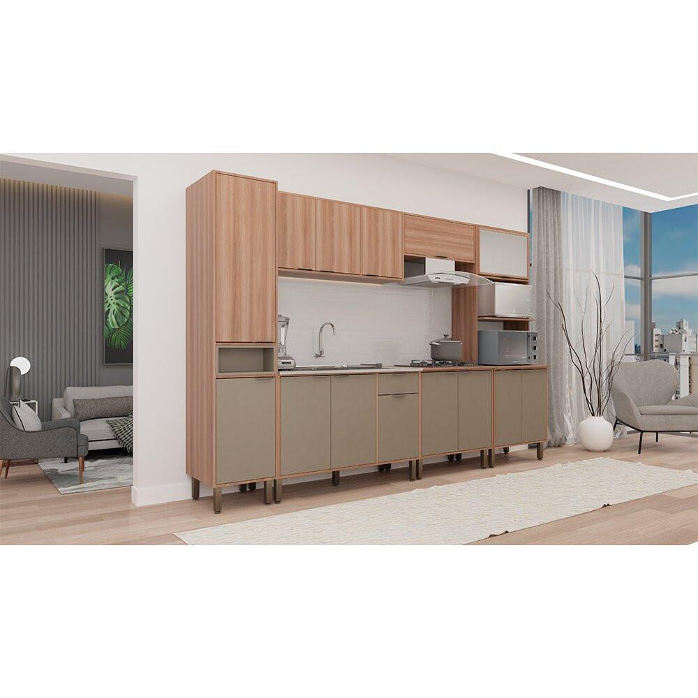 Balcão para Cooktop 80cm Louise 2 Portas Móveis Sul - 3