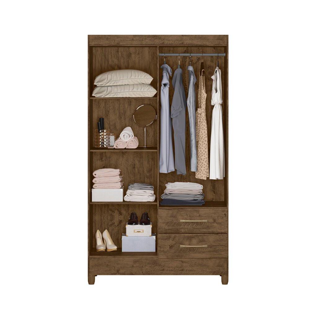 Guarda Roupa Roupeiro Chile 4 Portas 2 Gavetas Moval - 2