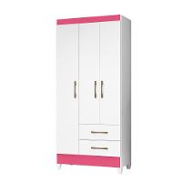 Guarda Roupa Roupeiro Lima 3 Portas 2 Gavetas e 4 Prateleiras Moval - 1