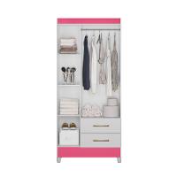 Guarda Roupa Roupeiro Lima 3 Portas 2 Gavetas e 4 Prateleiras Moval - 2