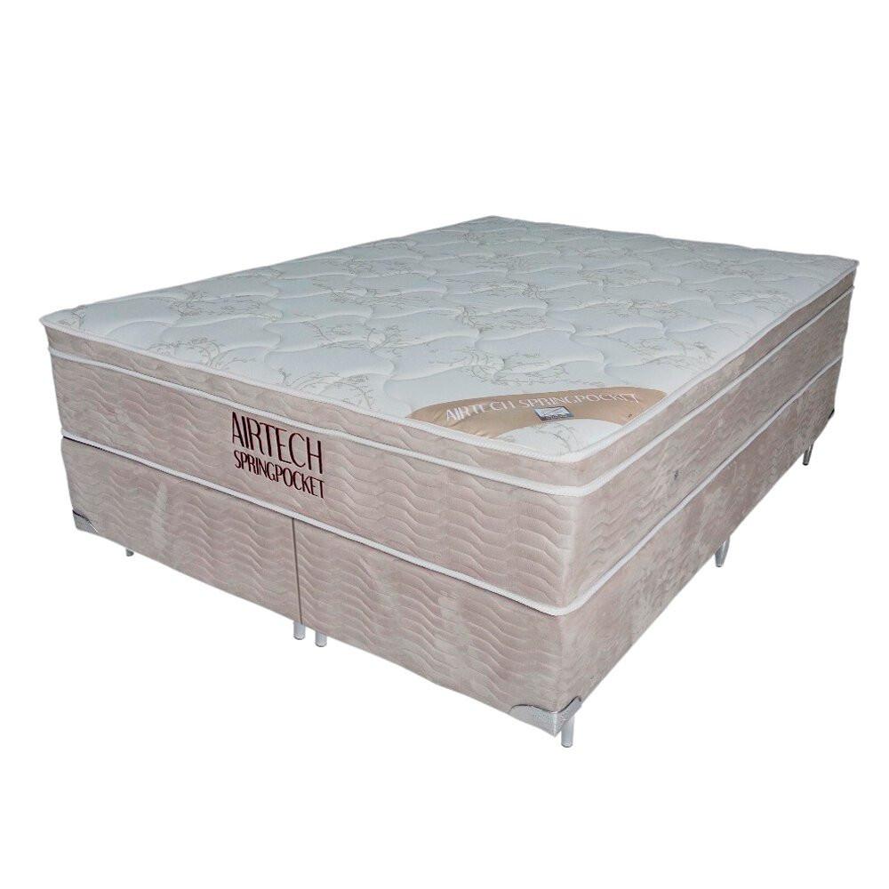 Conjunto Cama Box Queen Airtech de Molas Ensacadas Ortobom - 1