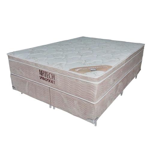 Conjunto Cama Box Queen Airtech de Molas Ensacadas Ortobom