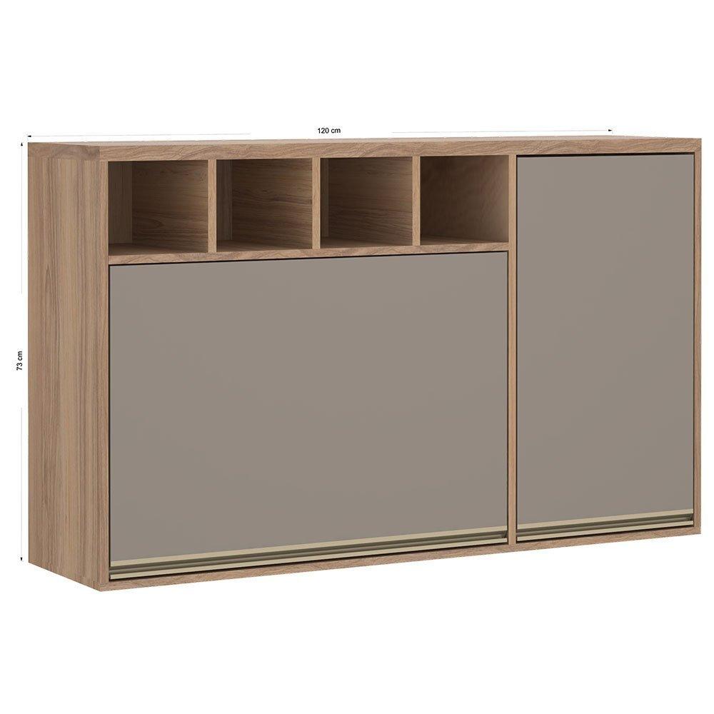 Armário Aéreo 2 Portas 120 cm Nicho Garrafeiro Luciane Yara 1311 - 3