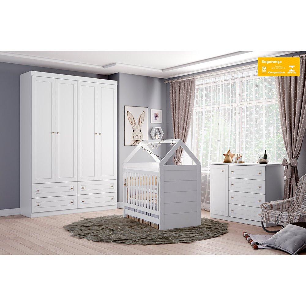 Guarda Roupa Solteiro Americano 4 Portas 4 Gavetas Henn - 4