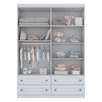 Guarda Roupa Solteiro Americano 4 Portas 4 Gavetas Henn - 3