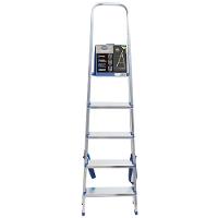 Escada de Alumínio 5 Degraus com Fita de Segurança Mor - 2