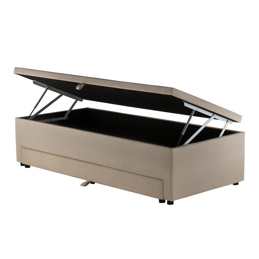 Cama Box Baú Solteiro com Cama Auxiliar 3 em 1 S. Design - 88x188 - 2