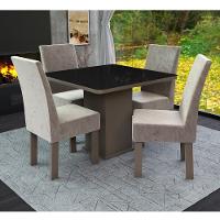 Conjunto Mesa 4 Cadeiras Talismã New Ônix Madeira Eucalipto - 2