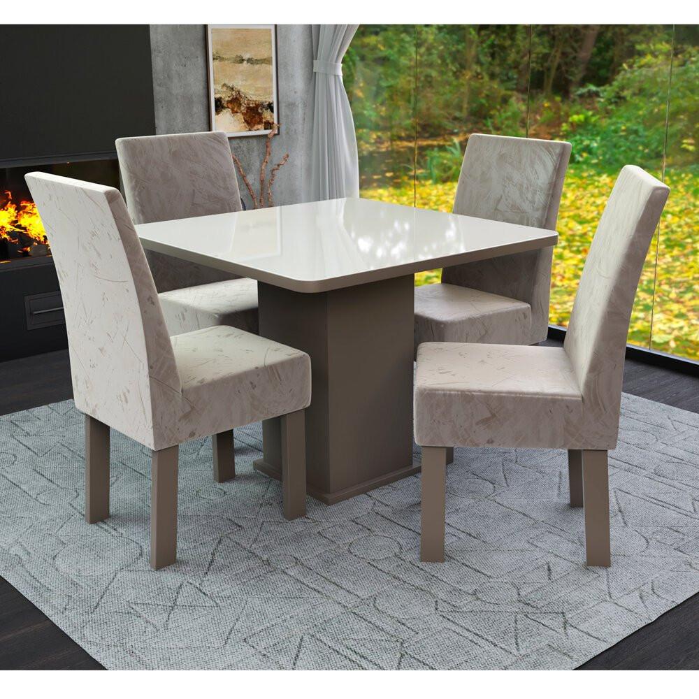 Conjunto Mesa 4 Cadeiras Talismã New Ônix Madeira Eucalipto - 2