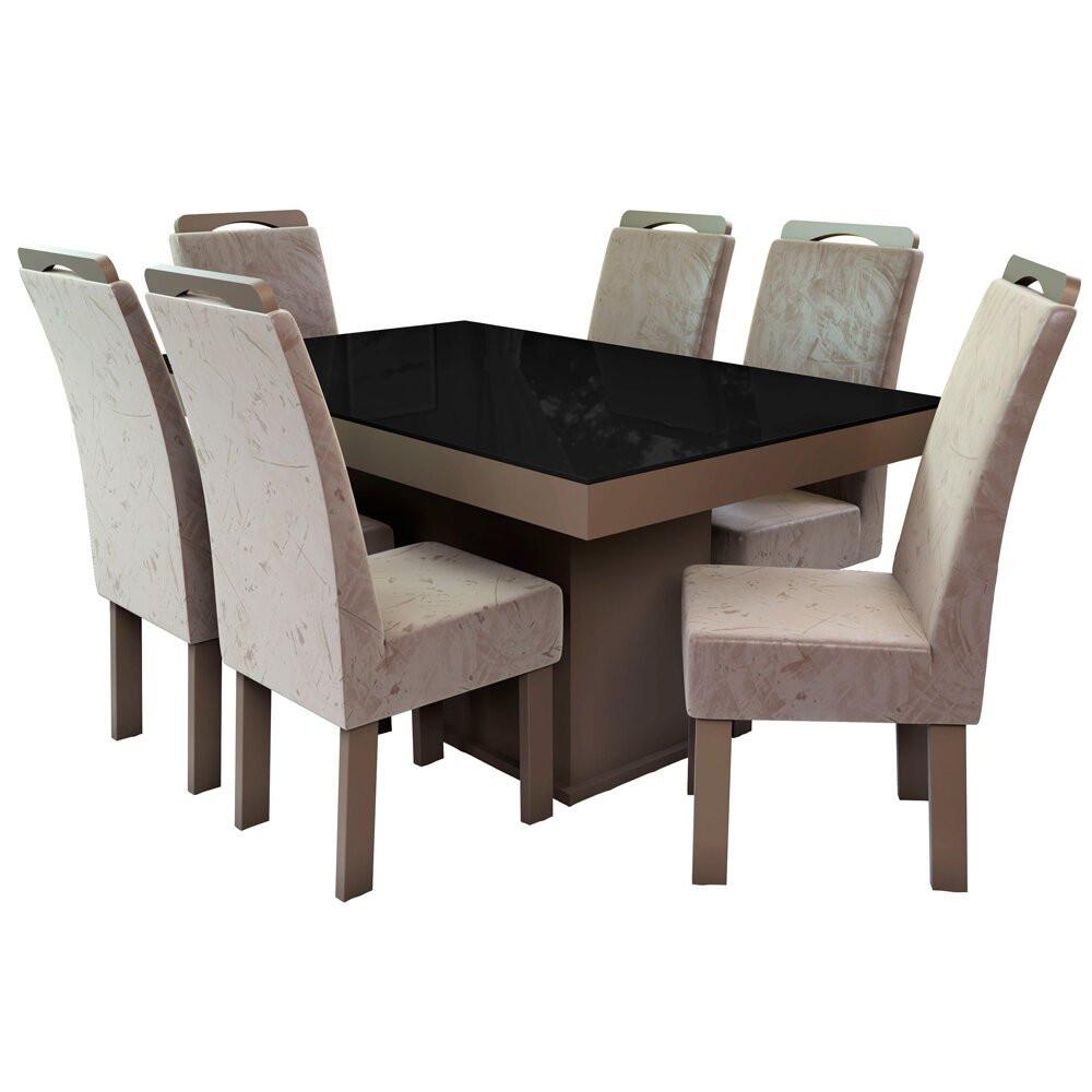 Conjunto Mesa com 6 Cadeiras Talismã New Premium Nevada - 1