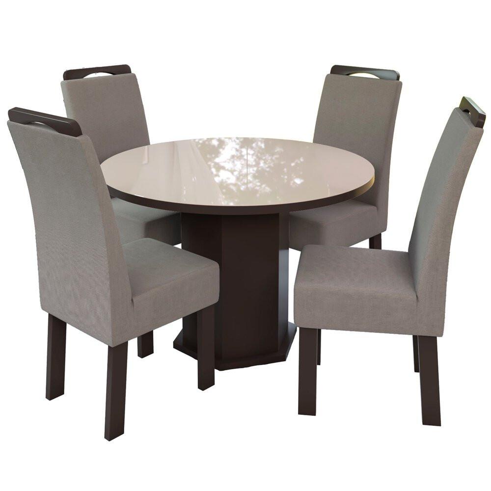 Conjunto Mesa Redonda com 4 Cadeiras New Ametista Talismã - 2