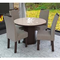 Conjunto Mesa Redonda com 4 Cadeiras New Ametista Talismã - 1