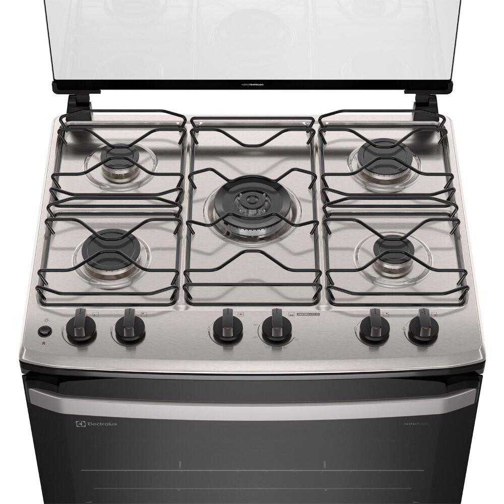 Fogão a Gás de Piso 5 Bocas Electrolux em Inox com VaporBake - FE5IB - 4