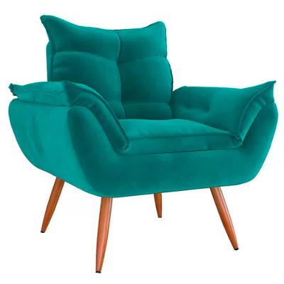 Poltrona Tóquio em Tecido Veludo Turkey Estrutura em Eucalipto Matrix