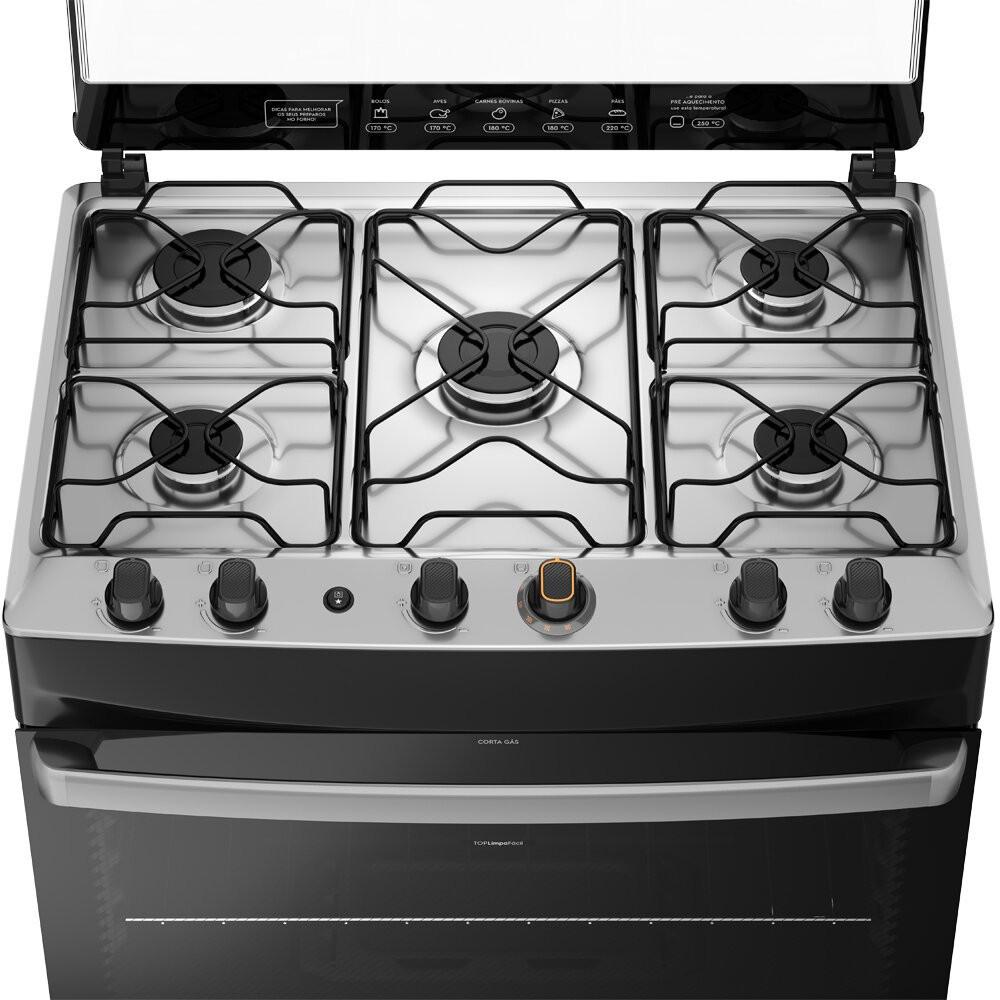Fogão a Gás de Piso 5 Bocas Continental Mesa de Inox FC5IB - 4