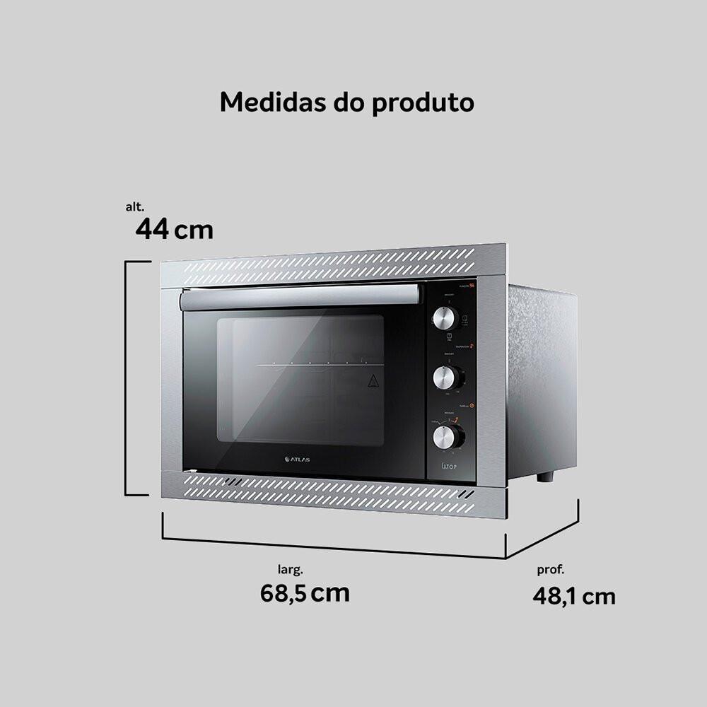 Forno de Embutir Elétrico 44L Atlas U Top com Grill e Timer - 5