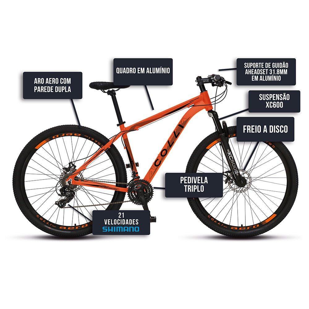 Bicicleta Colli Atalanta Aro 29 Aero Freio a Disco Quadro 17 - 5