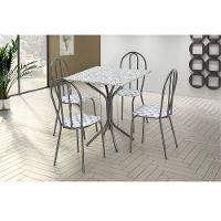 Conjunto Mesa Quadrada com Tampo em Granito e 4 Cadeiras - 2
