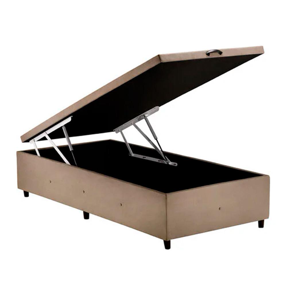 Base para Cama Box Solteiro com Baú p/ Colchão 88cm S. Design - 1