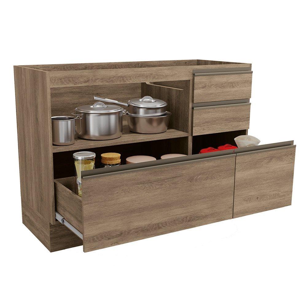 Balcão para Pia 120 cm Kappesberg Maxxi1 Porta 4 Gavetas  G746 - 2