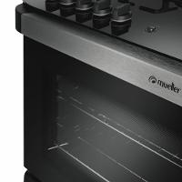 Fogão a Gás de Piso Decorato Vetro G3 5 Bocas Mesa de Vidro Mueller - 5