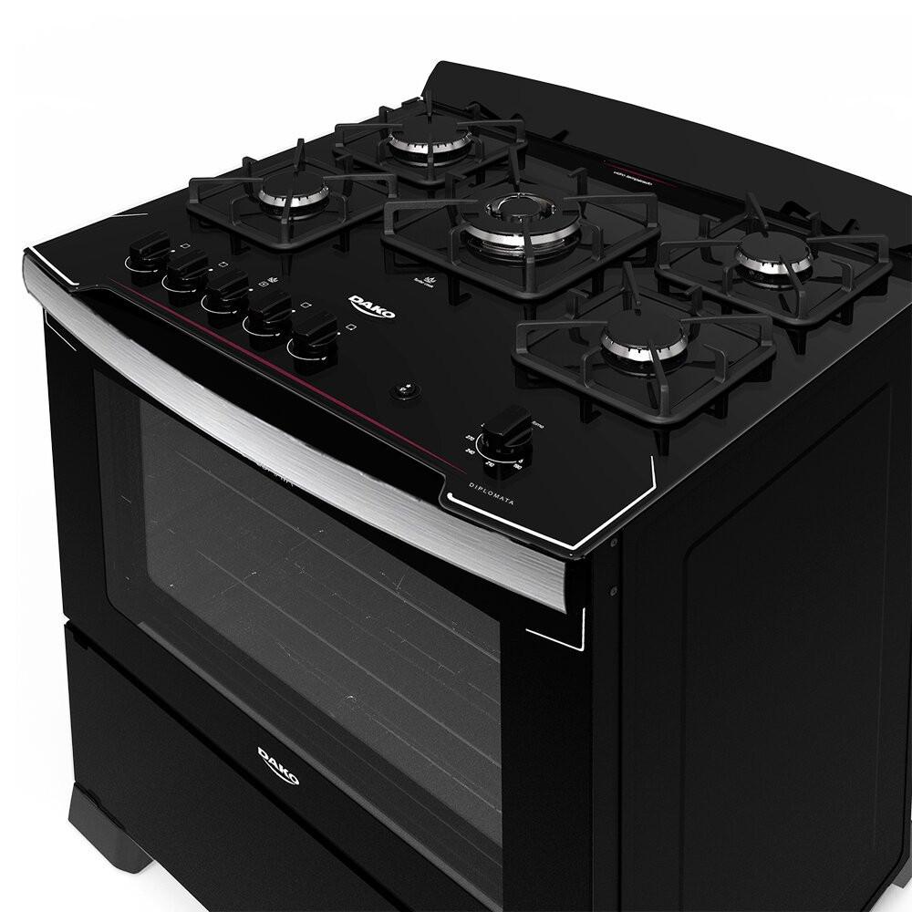 Fogão a Gás Diplomata de Piso 5 Bocas com 2 Prateleiras Dako - 8