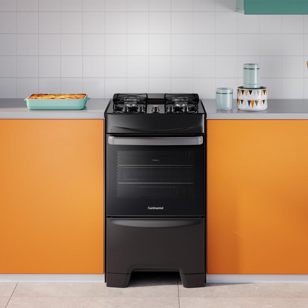 Fogão a Gás de Piso 4 Bocas Continental Mesa de Vidro FC4GP - 7