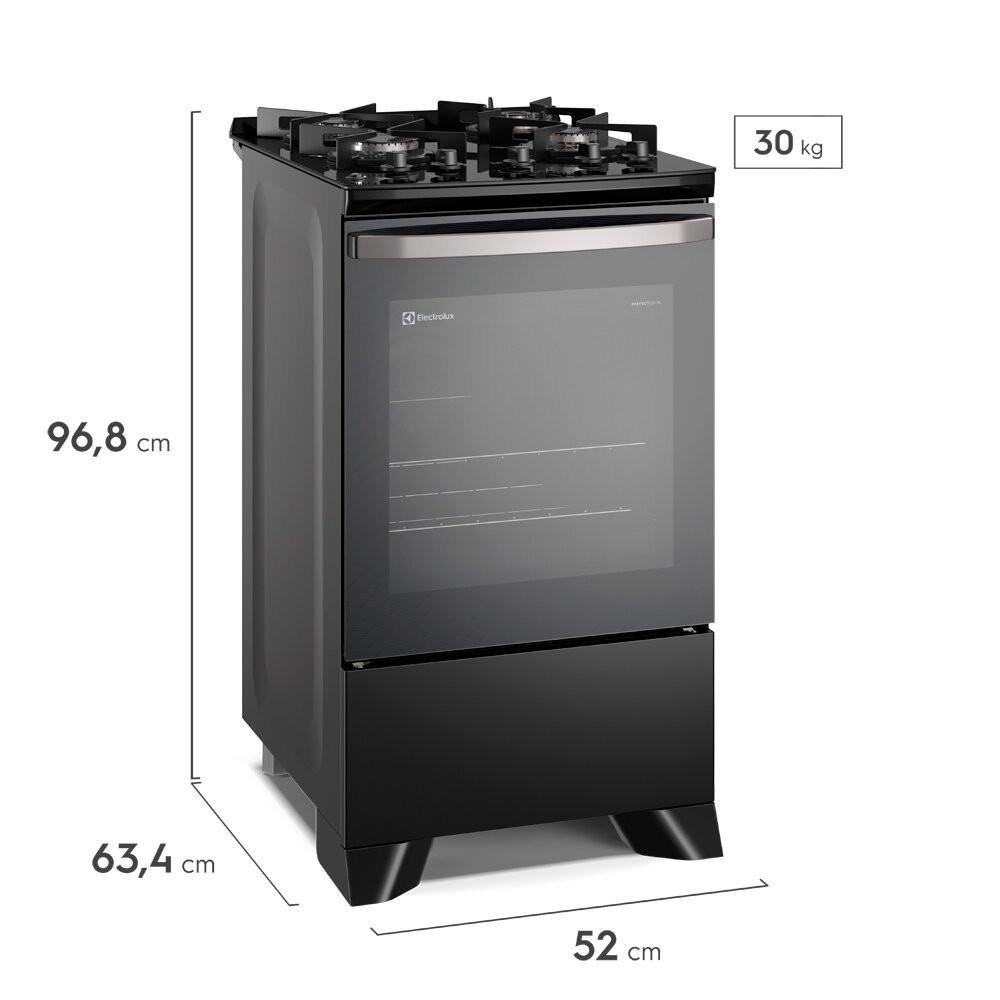 Fogão a Gás de Piso 4 Bocas Electrolux em Inox com VaporBake - FE4GP - 5