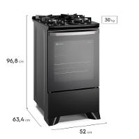Fogão a Gás de Piso 4 Bocas Electrolux em Inox com VaporBake - FE4GP - 5