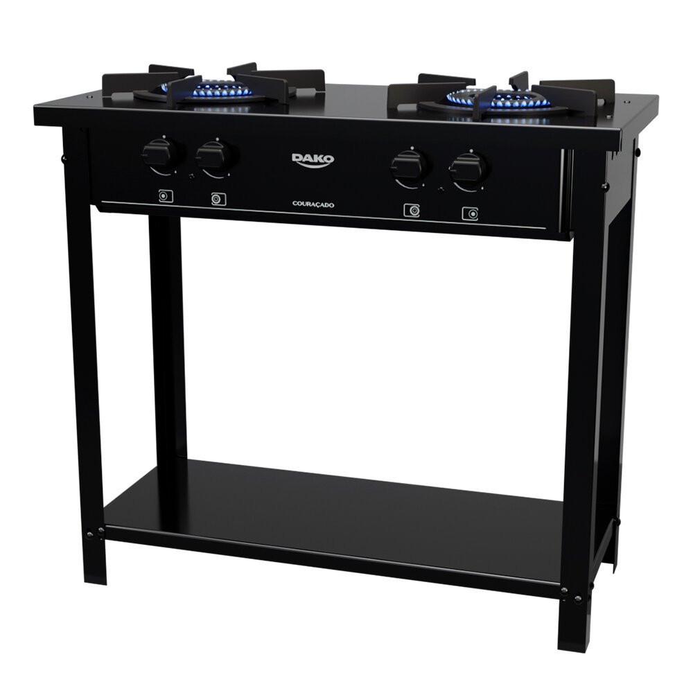 Fogão a Gás Industrial de Piso Dako Couraçado 2 Bocas - 3