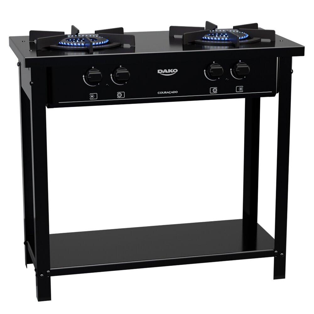 Fogão a Gás Industrial de Piso Dako Couraçado 2 Bocas - 4