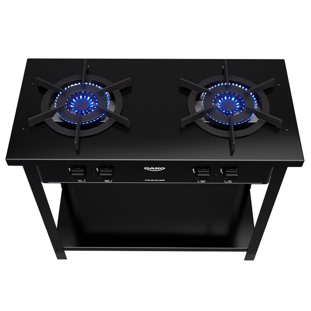 Fogão a Gás Industrial de Piso Dako Couraçado 2 Bocas - 8