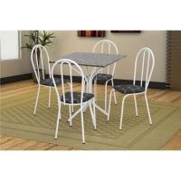 Conjunto Mesa Quadrada com 4 Cadeiras e Tampo em Granito Artefamol Thais - 2