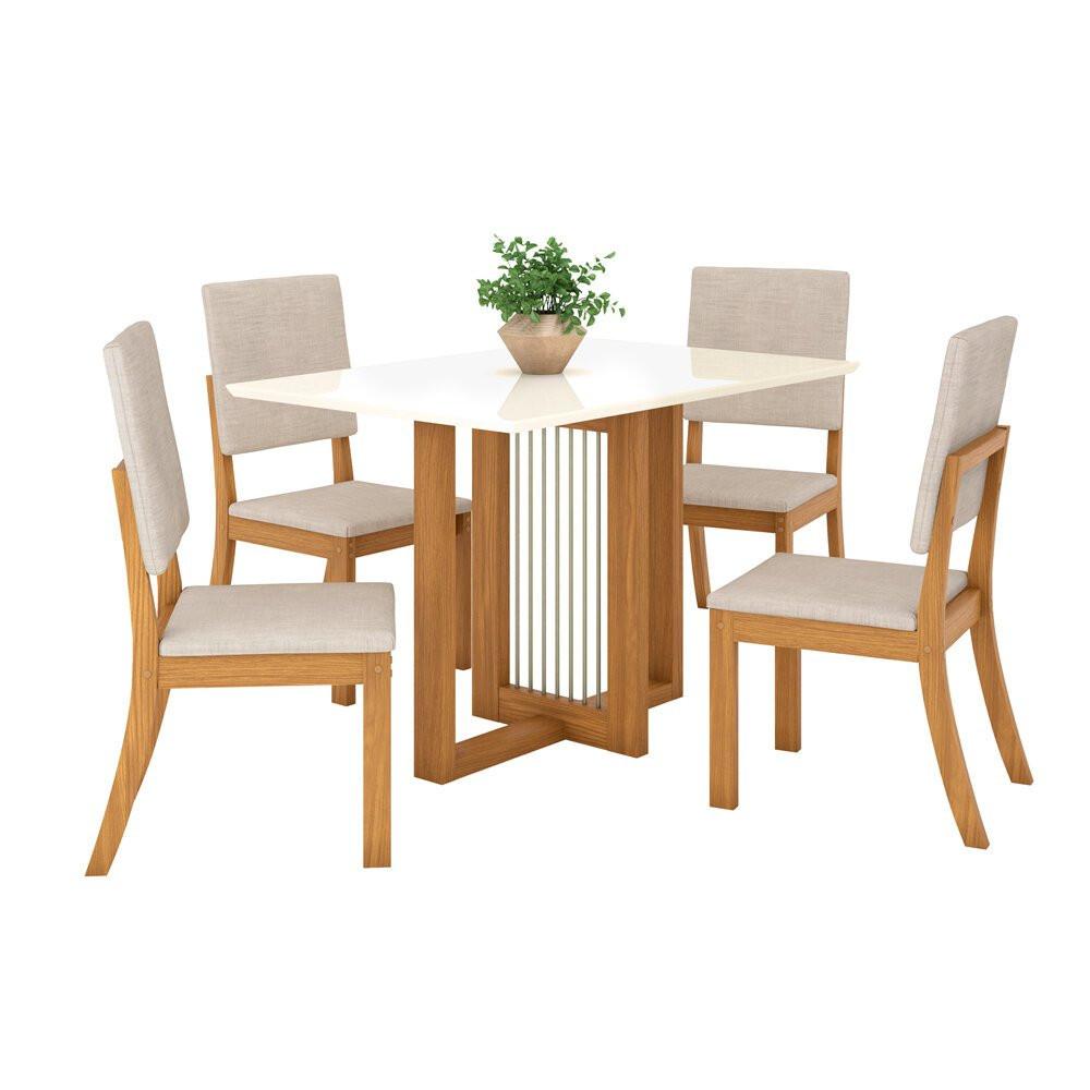 Conjunto Mesa com 4 Cadeiras Thalia em MDF e MDP Henn - 1