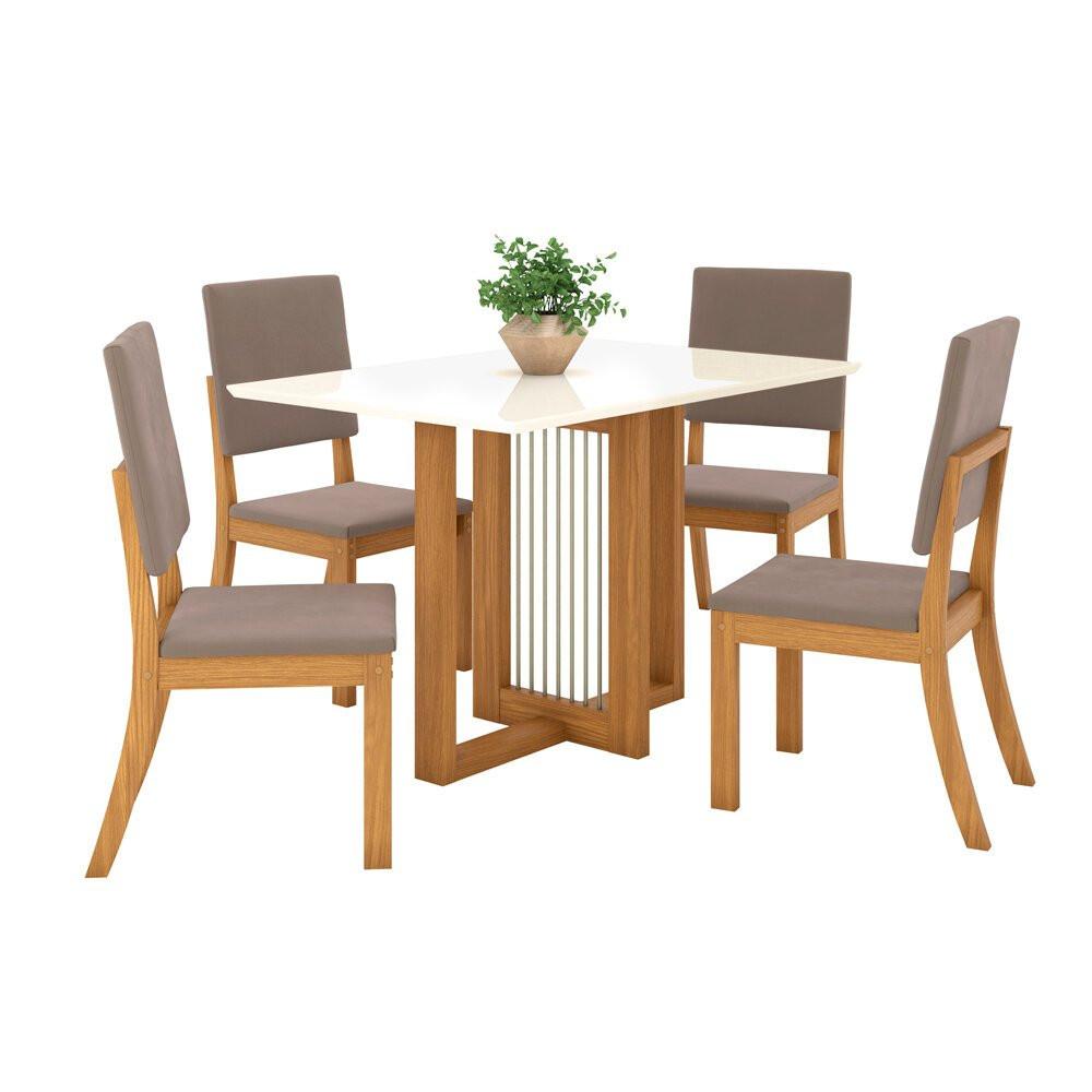 Conjunto Mesa com 4 Cadeiras Thalia em MDF e MDP Henn - 1