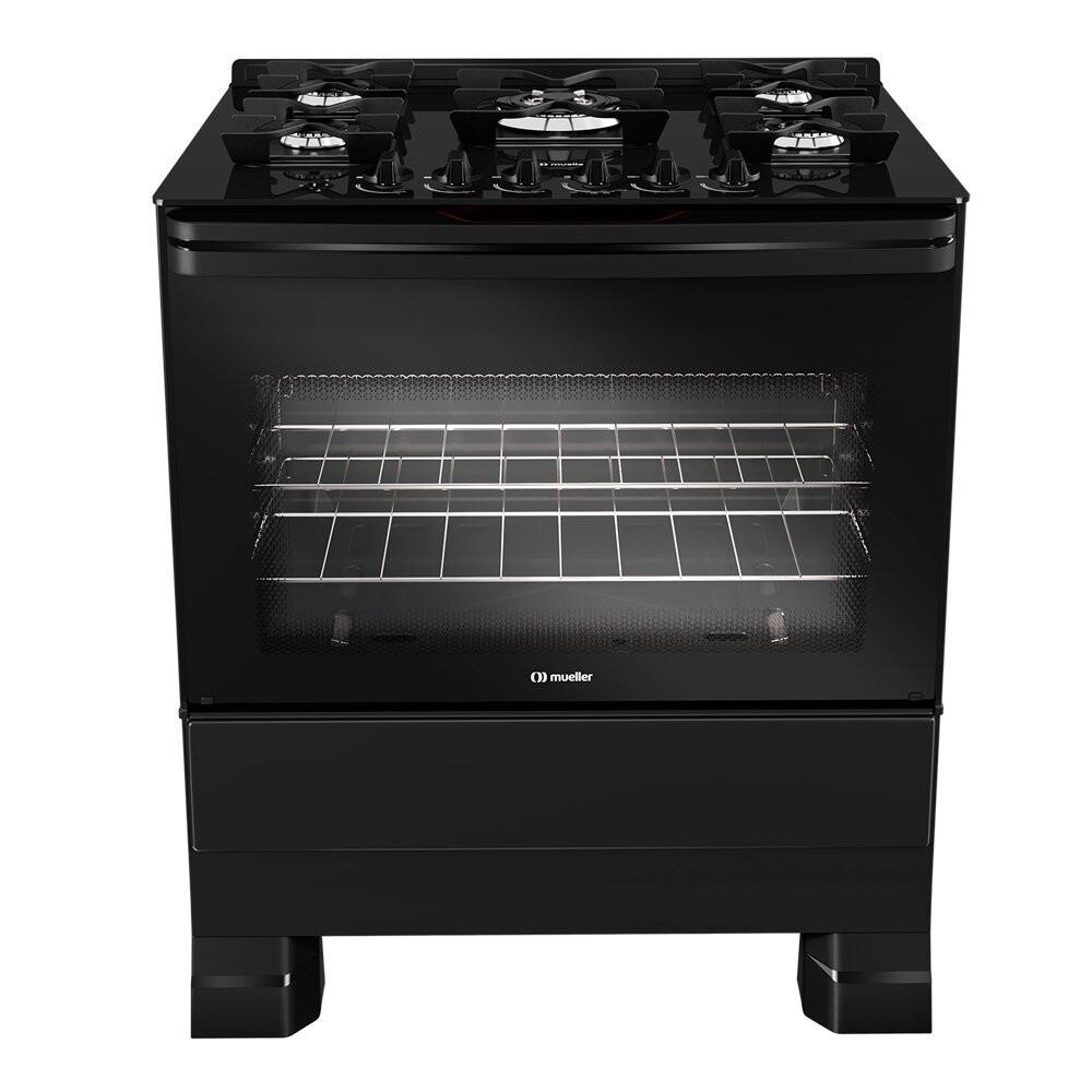 Fogão à Gás 5 Bocas Mueller, Preto Fosco MFV5BF - 1