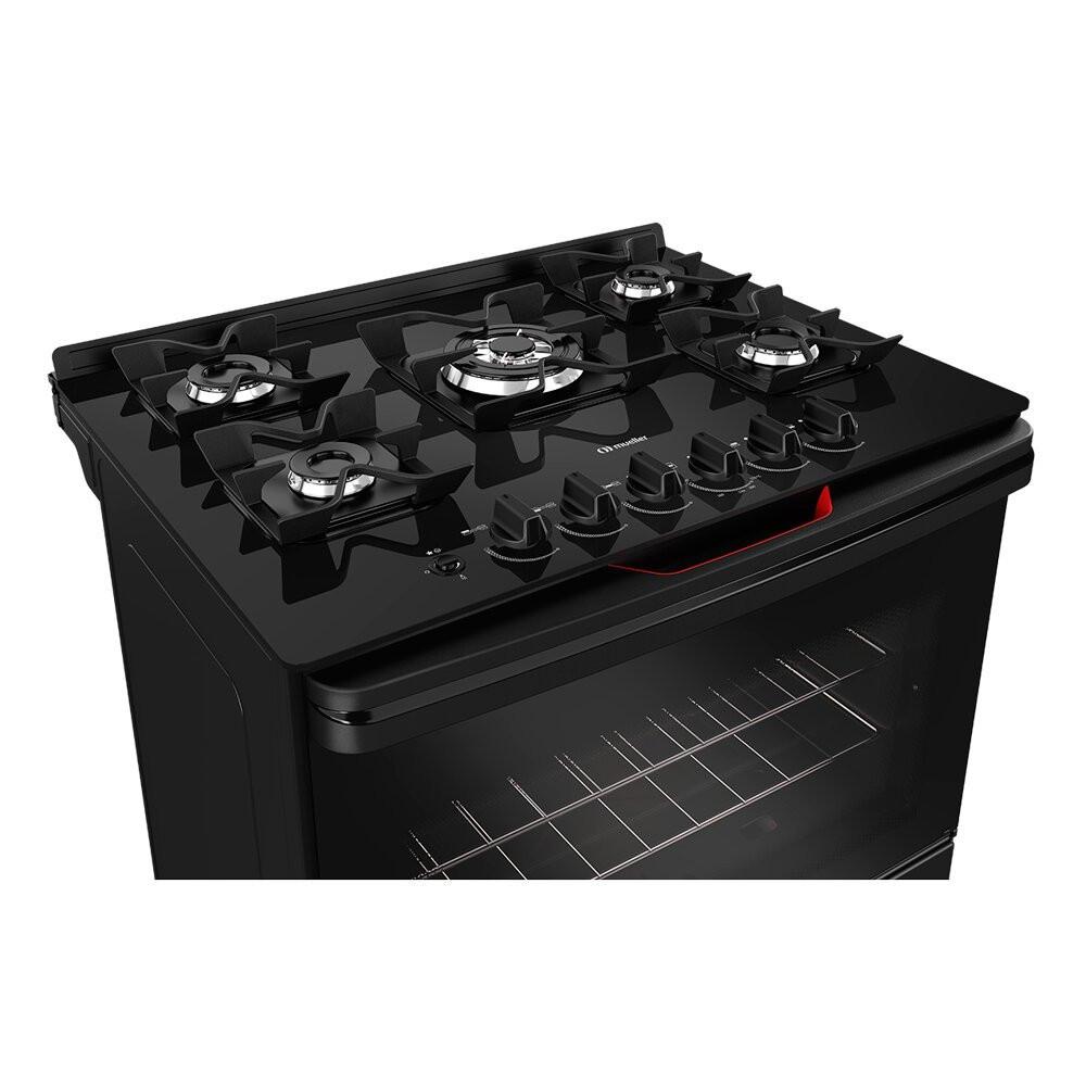 Fogão à Gás 5 Bocas Mueller, Preto Fosco MFV5BF - 4