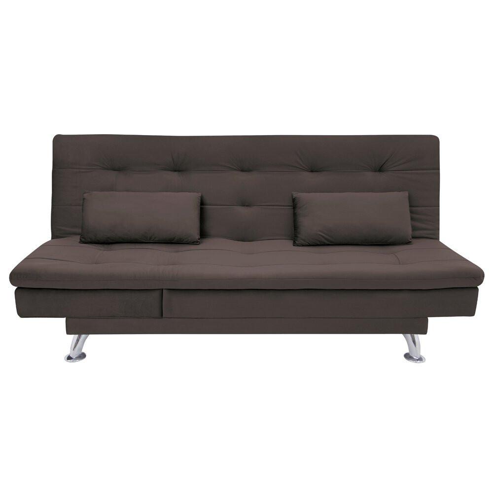 Sofá-Cama com Chaise 188cm Linoforte Rayssa Suede Veludo Espuma D-33 - 2