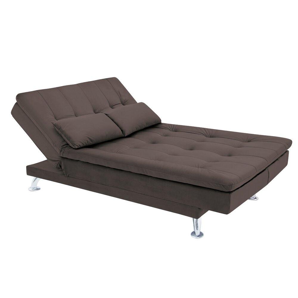 Sofá-Cama com Chaise 188cm Linoforte Rayssa Suede Veludo Espuma D-33 - 5