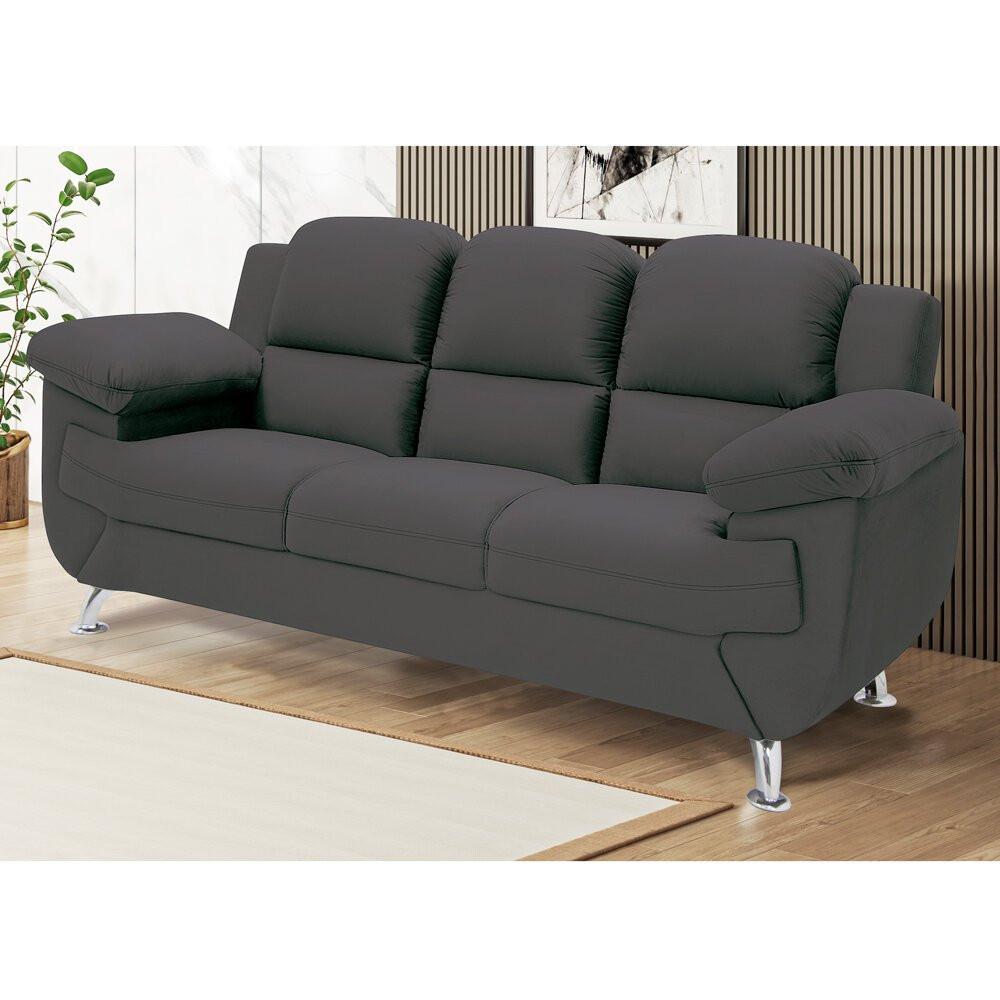 Sofá 2,02 Metros Linoforte Avalon, 3 Lugares, Veludo, Espuma D-33 - 3