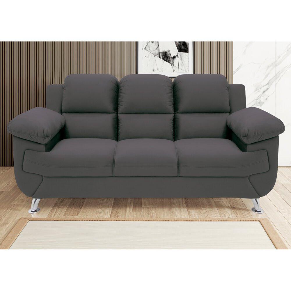 Sofá 2,02 Metros Linoforte Avalon, 3 Lugares, Veludo, Espuma D-33 - 4