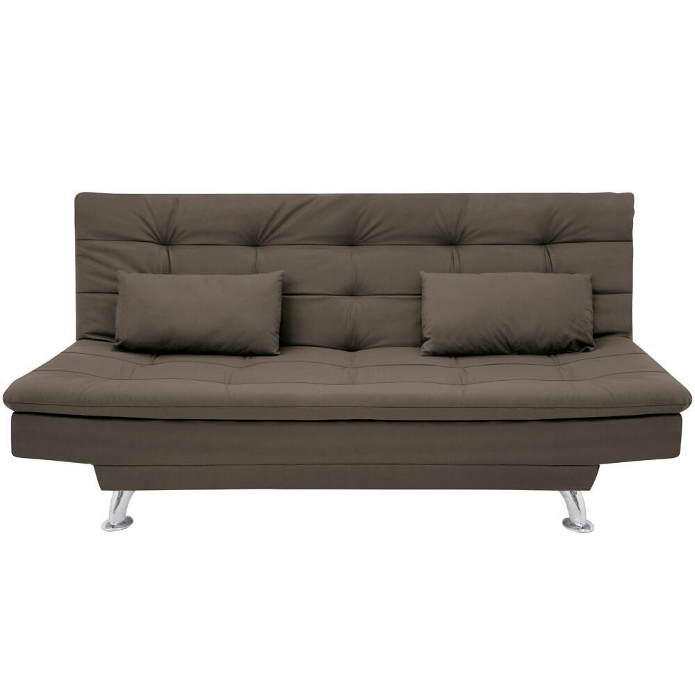 Sofá-Cama 1,90 Metros Linoforte Melissa, Suede Veludo, Espuma D-33 - 2