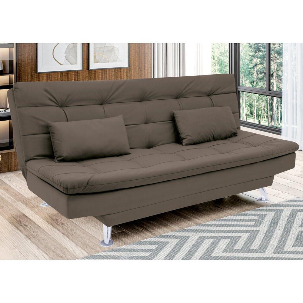 Sofá-Cama 1,90 Metros Linoforte Melissa, Suede Veludo, Espuma D-33 - 5