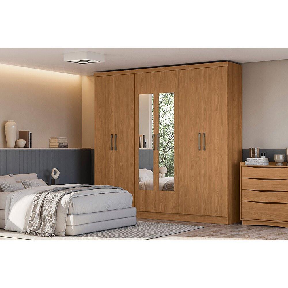 Guarda-Roupa 6 Portas 3 Gavetas Kappesberg New, Canela J559-CN - 4
