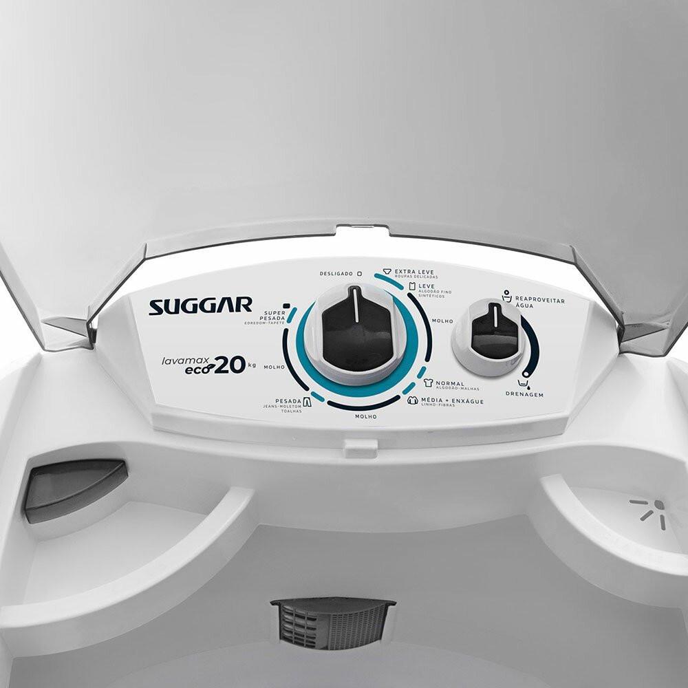 Lavadora de Roupas Lavamax Eco Semiautomática 20Kg 6 Programas Lavagem Suggar - 5
