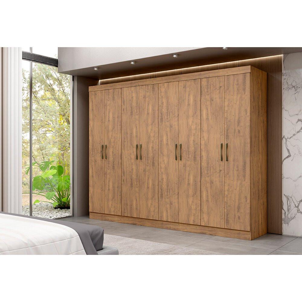 Guarda-Roupa Roupeiro Maxel Paris 8 Portas 4 Gavetas 100 MDF - 1